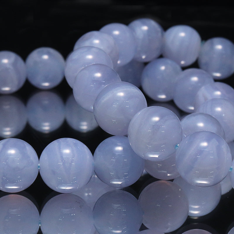 ブレス　ブルーレースアゲート＜南アフリカ産＞　丸  [co-g2029]