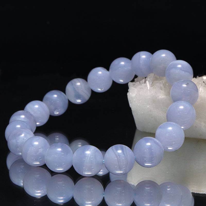 ブレス　ブルーレースアゲート＜南アフリカ産＞　丸  [co-g2029]