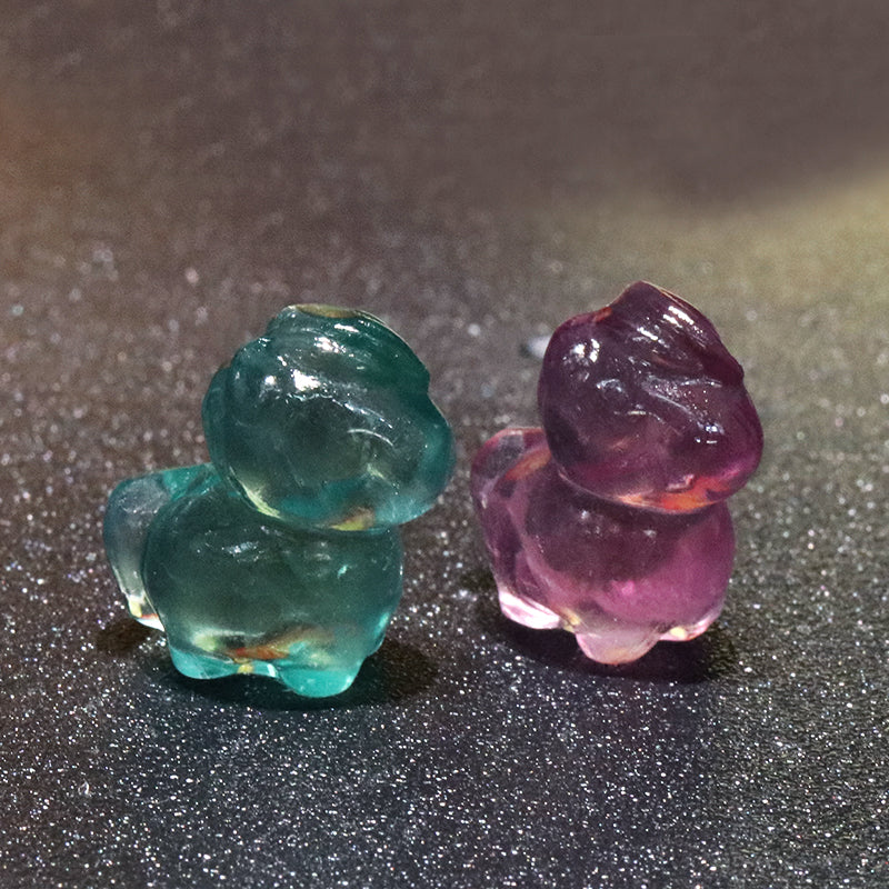 【限定販売】春節セット　part1　フローライト午(馬)×巾着×札(勢至菩薩)×倒福 [co-g2033]