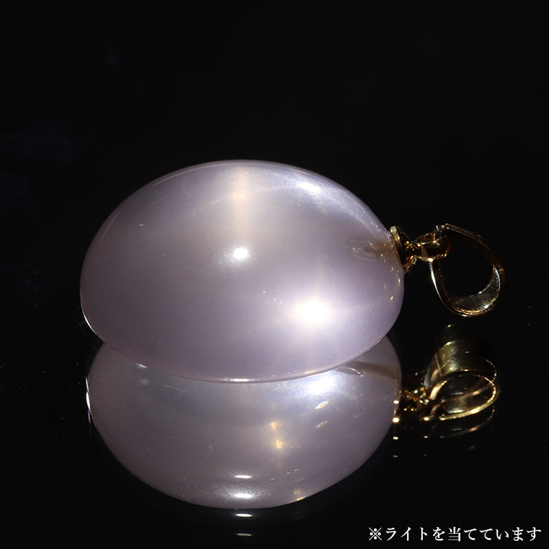 【対象商品10点以上ご購入で30％OFF/決済時に自動割引】スターローズクォーツ＜マダガスカル産＞　ラウンド型　ステンレス製　ゴールド　ランダム発送 [co-g2592]