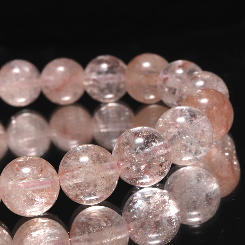 ブレス　ヒマラヤピンクアイリスクォーツ＜ヒマラヤ産＞　丸 [co-g2039]