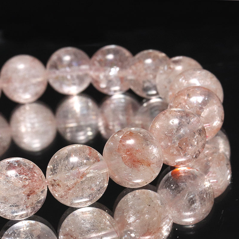 ブレス　ヒマラヤピンクアイリスクォーツ＜ヒマラヤ産＞　丸 [co-g2039]