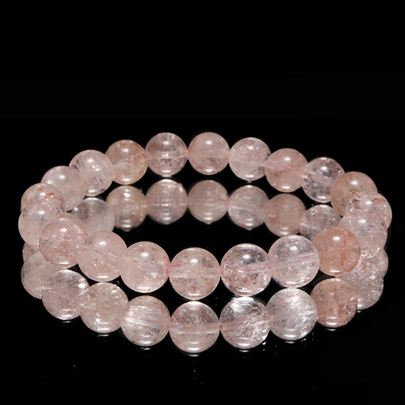 ブレス　ヒマラヤピンクアイリスクォーツ＜ヒマラヤ産＞　丸 [co-g2039]
