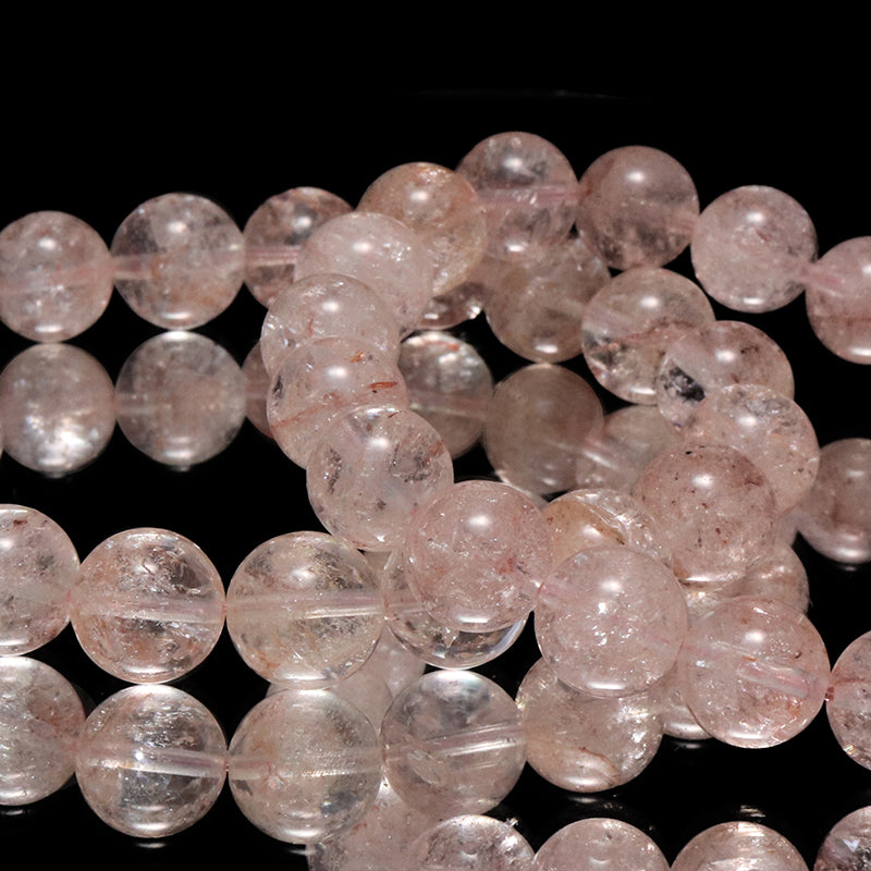 ブレス　ヒマラヤピンクアイリスクォーツ＜ヒマラヤ産＞　丸 [co-g2039]