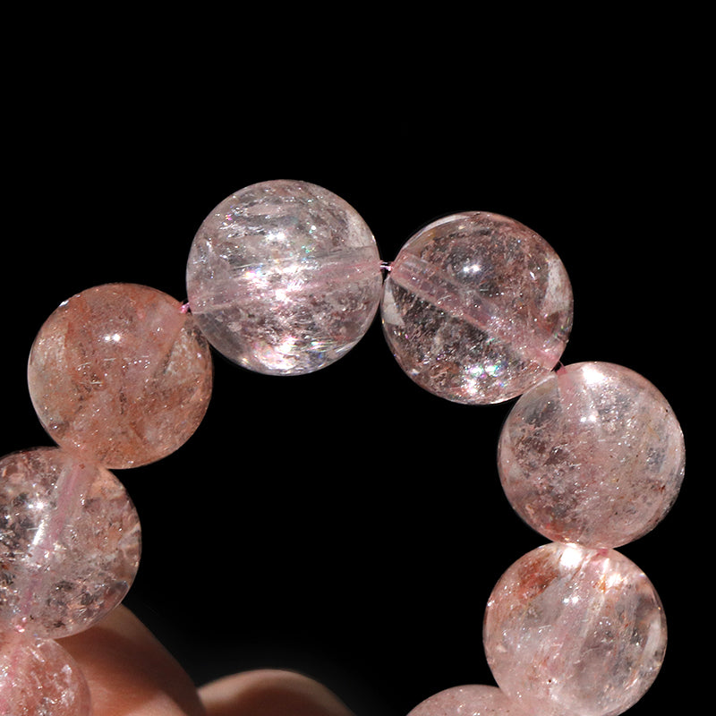 ブレス　ヒマラヤピンクアイリスクォーツ＜ヒマラヤ産＞　丸 [co-g2039]