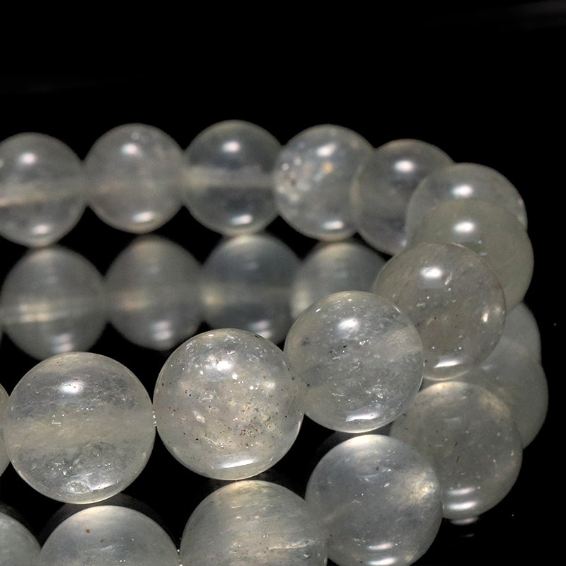 ブレス　ホワイトストロベリークォーツ＜ブラジル産＞　丸  [co-g2043]