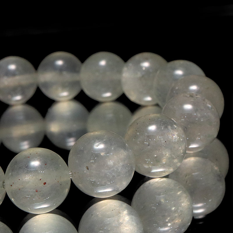 ブレス　ホワイトストロベリークォーツ＜ブラジル産＞　丸  [co-g2043]