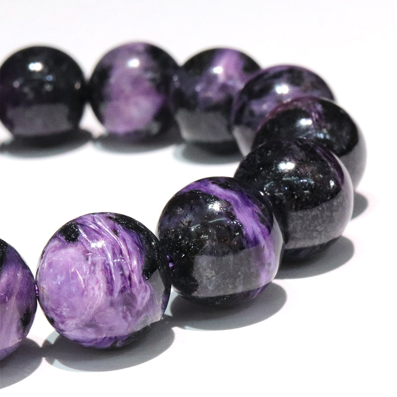 ブレス　ブラックチャロアイト＜ロシア産＞　丸  [co-g2045]