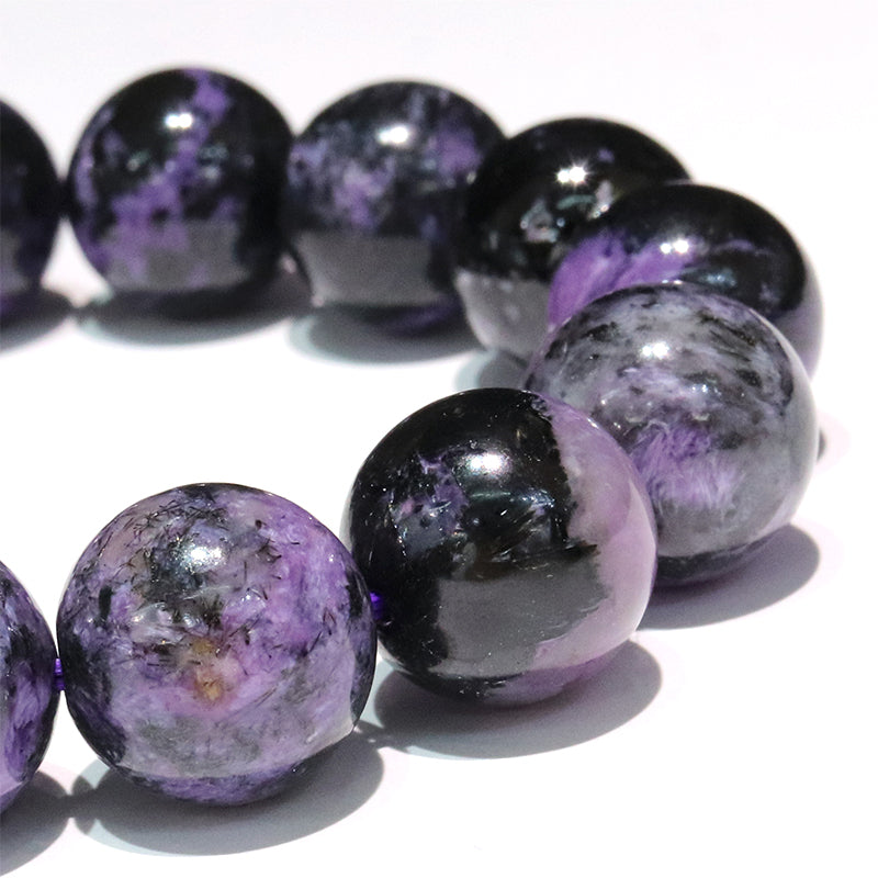 ブレス　ブラックチャロアイト＜ロシア産＞　丸  [co-g2045]
