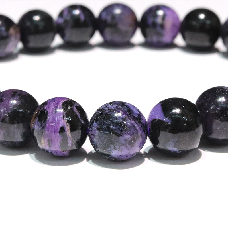 ブレス　ブラックチャロアイト＜ロシア産＞　丸  [co-g2045]