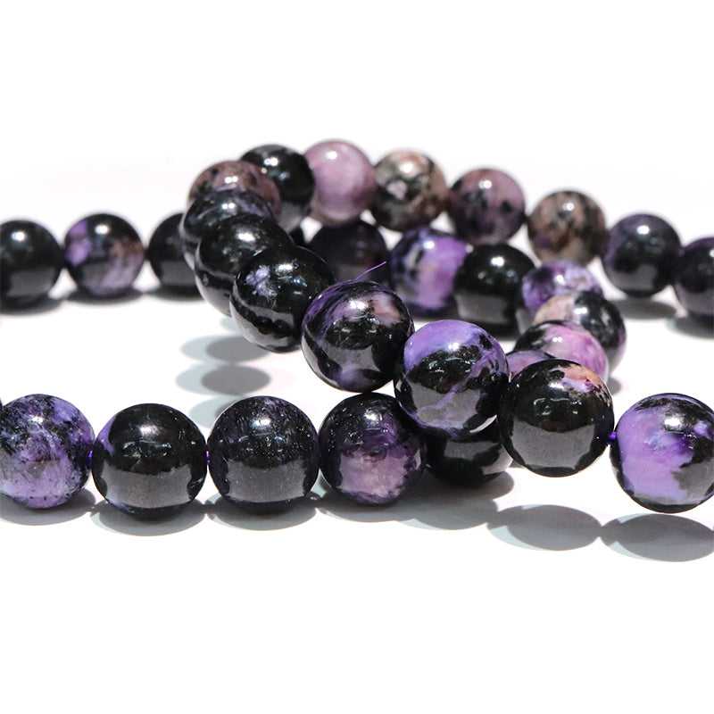 ブレス　ブラックチャロアイト＜ロシア産＞　丸  [co-g2045]