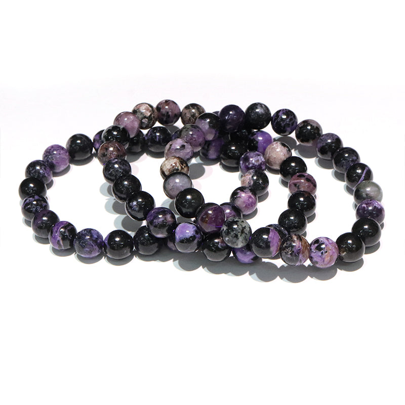 ブレス　ブラックチャロアイト＜ロシア産＞　丸  [co-g2045]