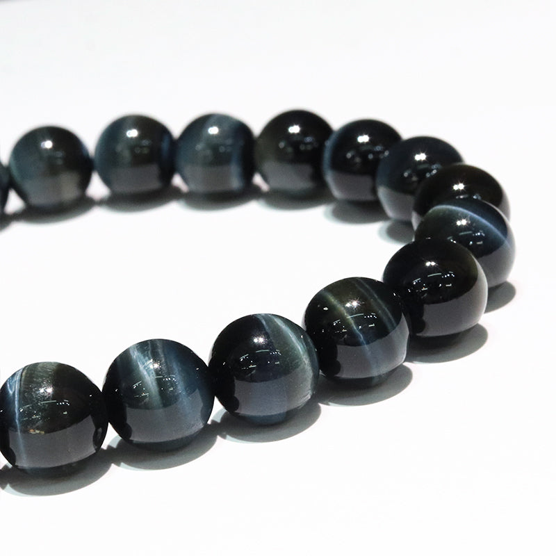 ブレス　雷ブルータイガーアイ＜アフリカ産＞　丸  [co-g2047]