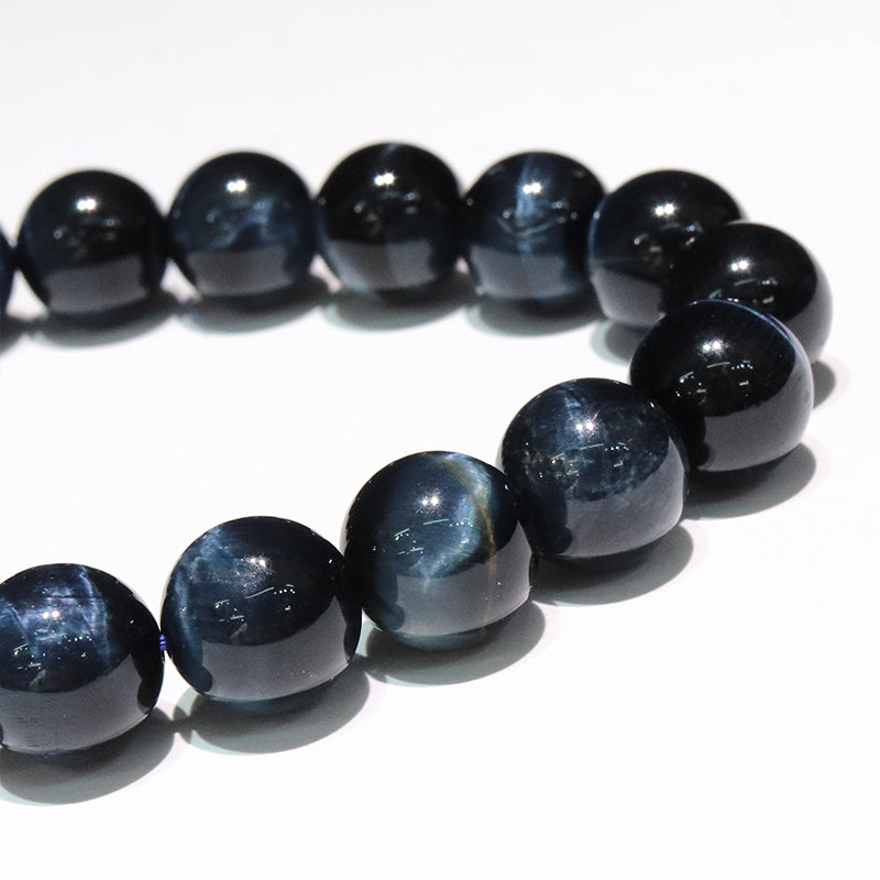 ブレス　雷ブルータイガーアイ＜アフリカ産＞　丸  [co-g2047]