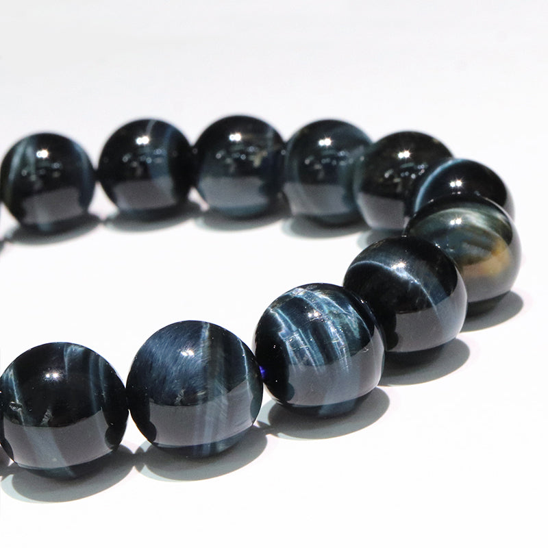 ブレス　雷ブルータイガーアイ＜アフリカ産＞　丸  [co-g2047]