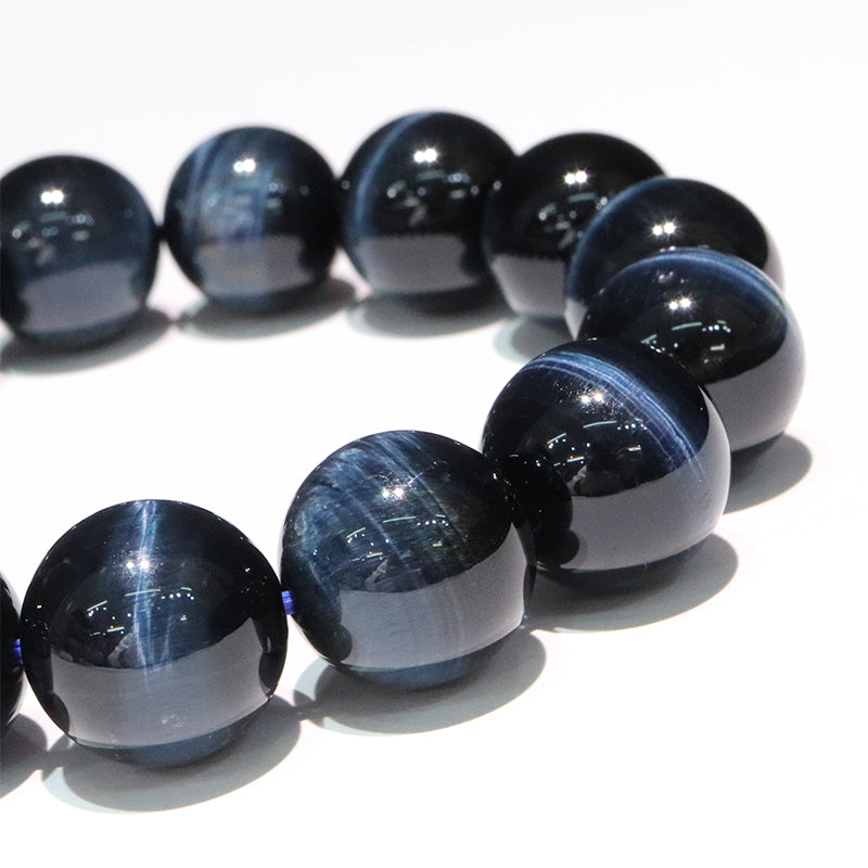 ブレス　雷ブルータイガーアイ＜アフリカ産＞　丸  [co-g2047]