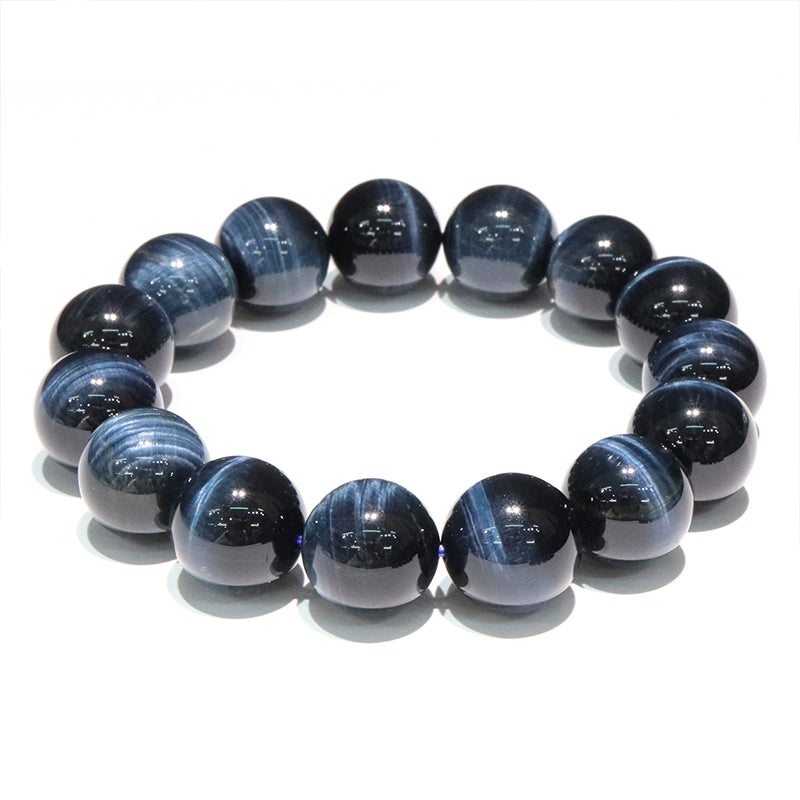 ブレス　雷ブルータイガーアイ＜アフリカ産＞　丸  [co-g2047]