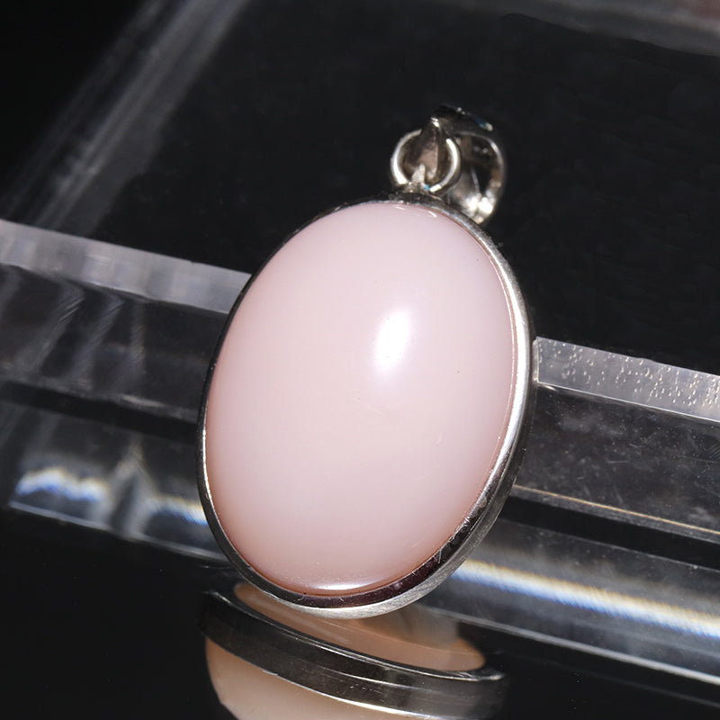 【割引不可】ピンクオパール＜オーストラリア産＞　オーバル型　約8×15mm～約10×20mm　Silver925　シルバー　ペンダントトップ [co-g3149]