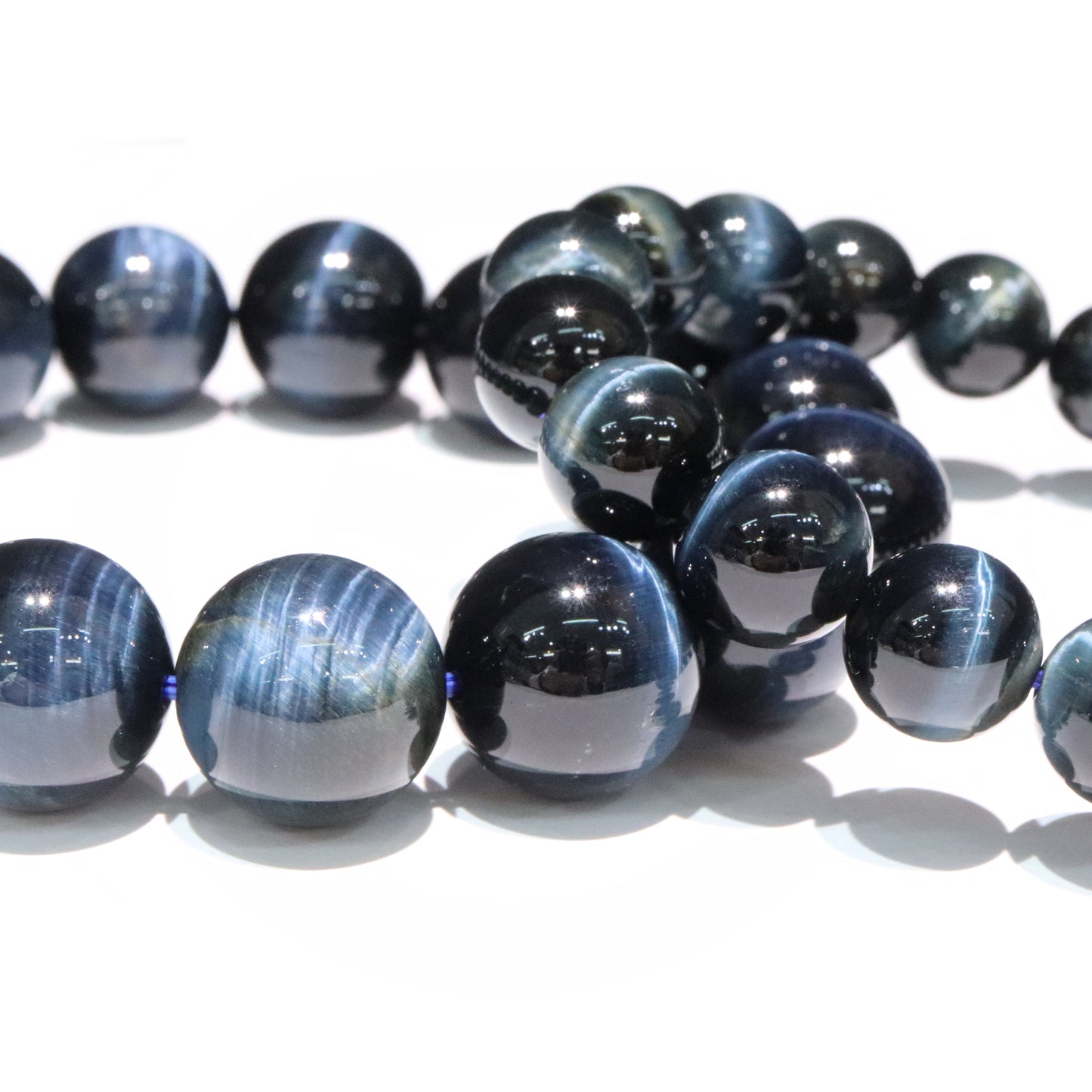 ブレス　雷ブルータイガーアイ＜アフリカ産＞　丸  [co-g2047]