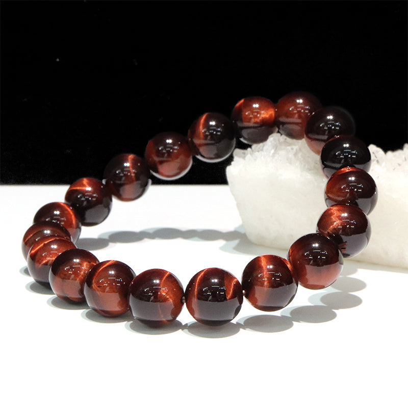 ブレス　雷レッドタイガーアイ＜アフリカ産＞　丸  [co-g2048]