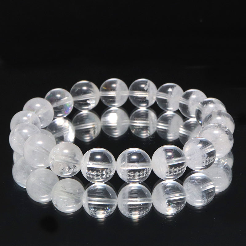 【動画】ブレス　アイリスクォーツ　ホワイトファントム入り＜ブラジル産＞　丸 [co-g2051]