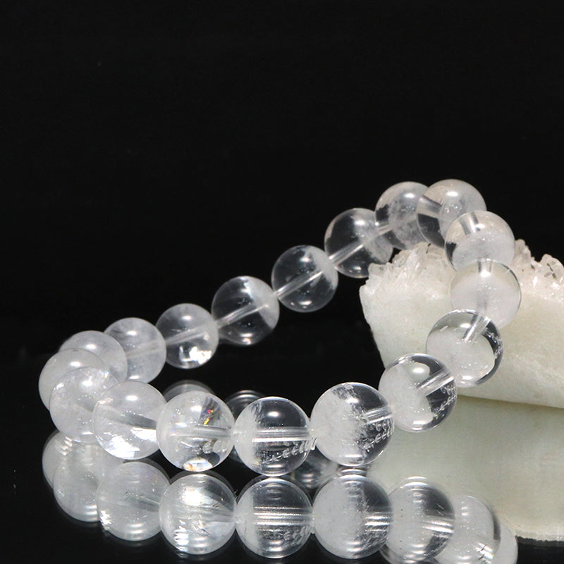 【動画】ブレス　アイリスクォーツ　ホワイトファントム入り＜ブラジル産＞　丸 [co-g2051]