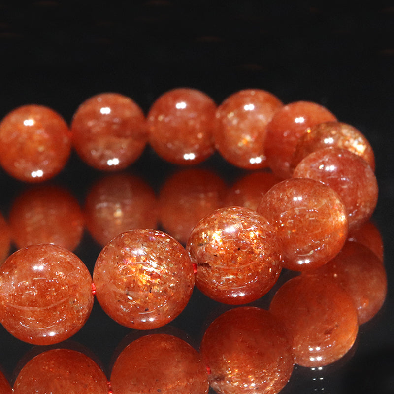 ブレス　サンストーン＜タンザニア産＞　丸  [co-g2059]