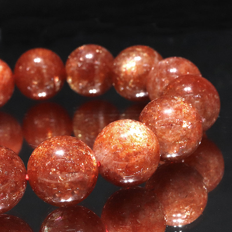 ブレス　サンストーン＜タンザニア産＞　丸  [co-g2059]