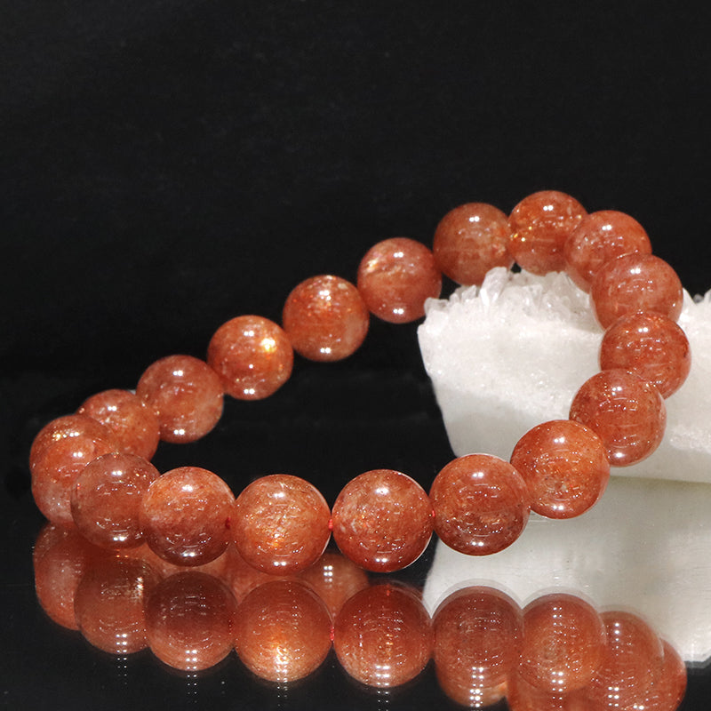 ブレス　サンストーン＜タンザニア産＞　丸  [co-g2059]