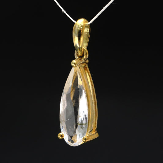 ペンダントトップ　フェナカイト＜ロシア産＞　ドロップカット　約2.65ct　silver925　ゴールド　[co-g1144]