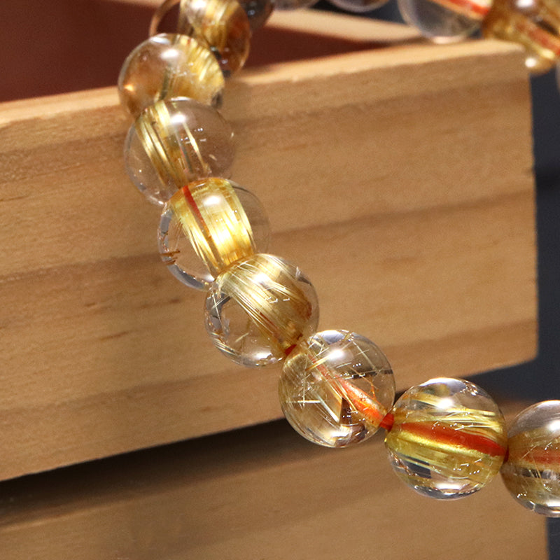 【動画】ブレス　タイチンルチル＜ブラジル産＞　丸約8mm  [co-g2067]