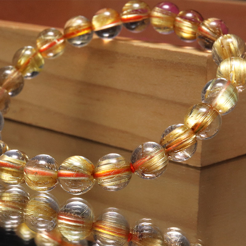 【動画】ブレス　タイチンルチル＜ブラジル産＞　丸約8mm  [co-g2067]