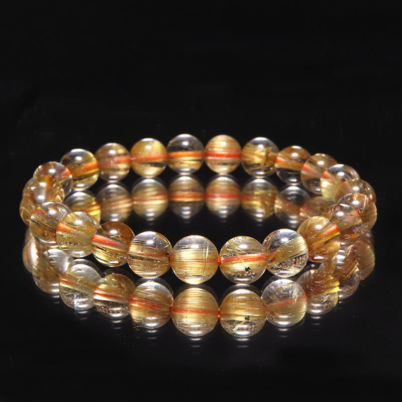 【動画】ブレス　タイチンルチル＜ブラジル産＞　丸約8mm  [co-g2067]