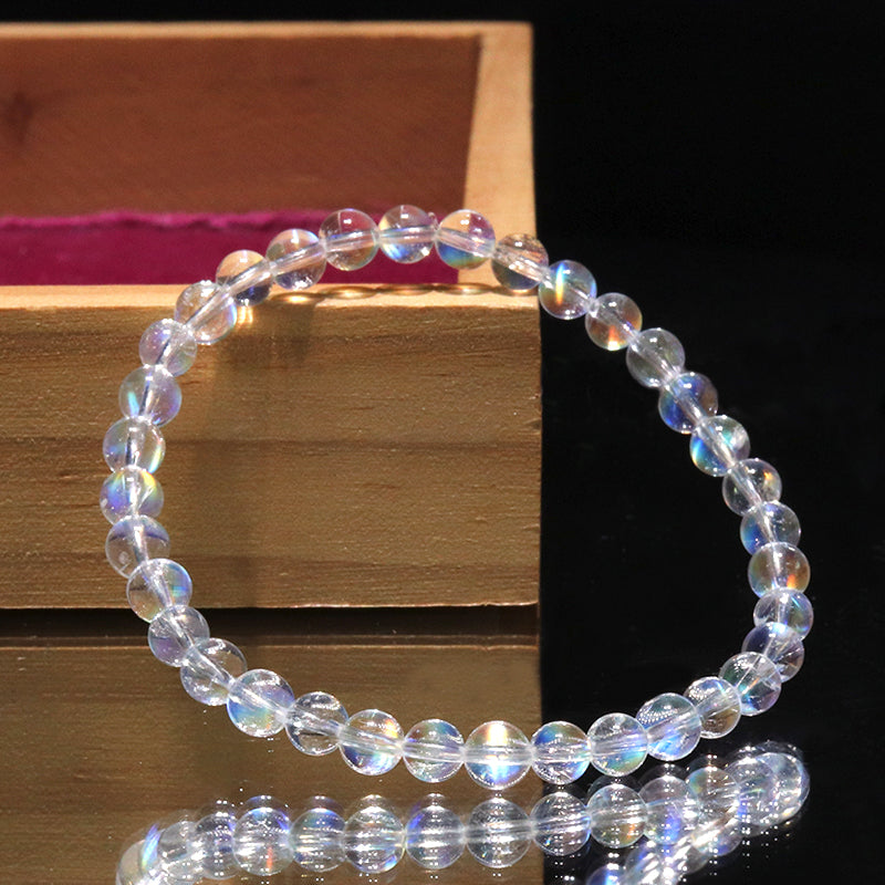 【動画】ブレス　レインボームーンストーン（ホワイトラブラドライト）＜マダガスカル産＞　丸  [co-g2065]