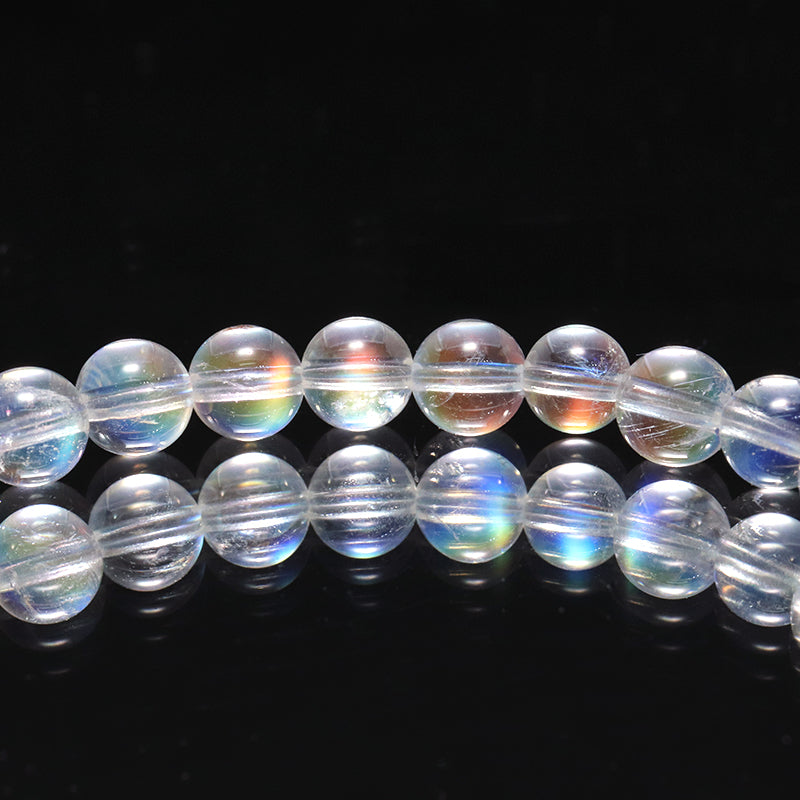 【動画】ブレス　レインボームーンストーン（ホワイトラブラドライト）＜マダガスカル産＞　丸  [co-g2065]