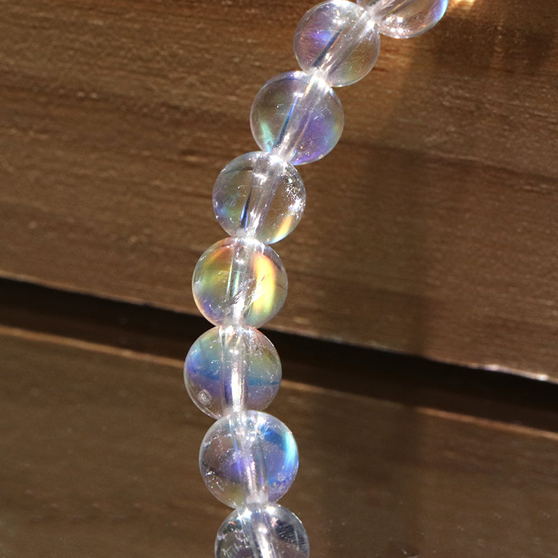 【動画】ブレス　レインボームーンストーン（ホワイトラブラドライト）＜マダガスカル産＞　丸  [co-g2065]