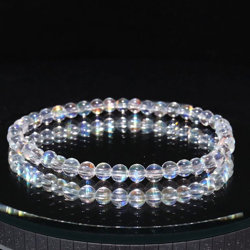 【動画】ブレス　レインボームーンストーン（ホワイトラブラドライト）＜マダガスカル産＞　丸  [co-g2065]