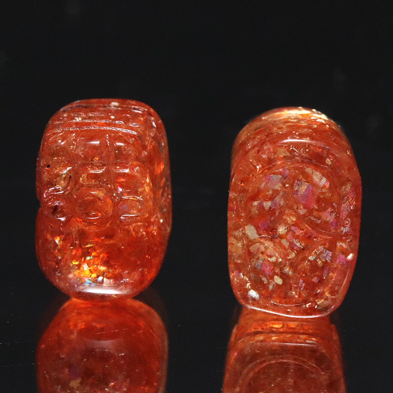 彫り物　サンストーン＜タンザニア産＞　ヒキュウ　穴なし  [co-g2076]