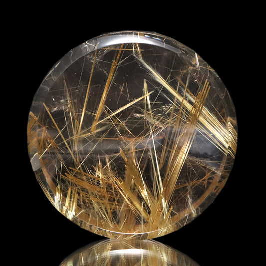 【一点物】【動画】原石　ルチルクォーツ　円盤　ブラジル産　[co-g2081]