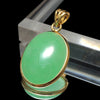Get 30% off when you purchase 10 or more eligible items. Automatic discount at checkout. Oval Jadeite Pendant Top from Myanmar, Silver 925 and Gold [co-g1160]