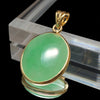 Get 30% off when you purchase 10 or more eligible items. Automatic discount at checkout. Oval Jadeite Pendant Top from Myanmar, Silver 925 and Gold [co-g1160]