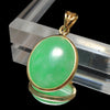 Get 30% off when you purchase 10 or more eligible items. Automatic discount at checkout. Oval Jadeite Pendant Top from Myanmar, Silver 925 and Gold [co-g1160]