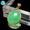 Get 30% off when you purchase 10 or more eligible items. Automatic discount at checkout. Oval Jadeite Pendant Top from Myanmar, Silver 925 and Gold [co-g1160]