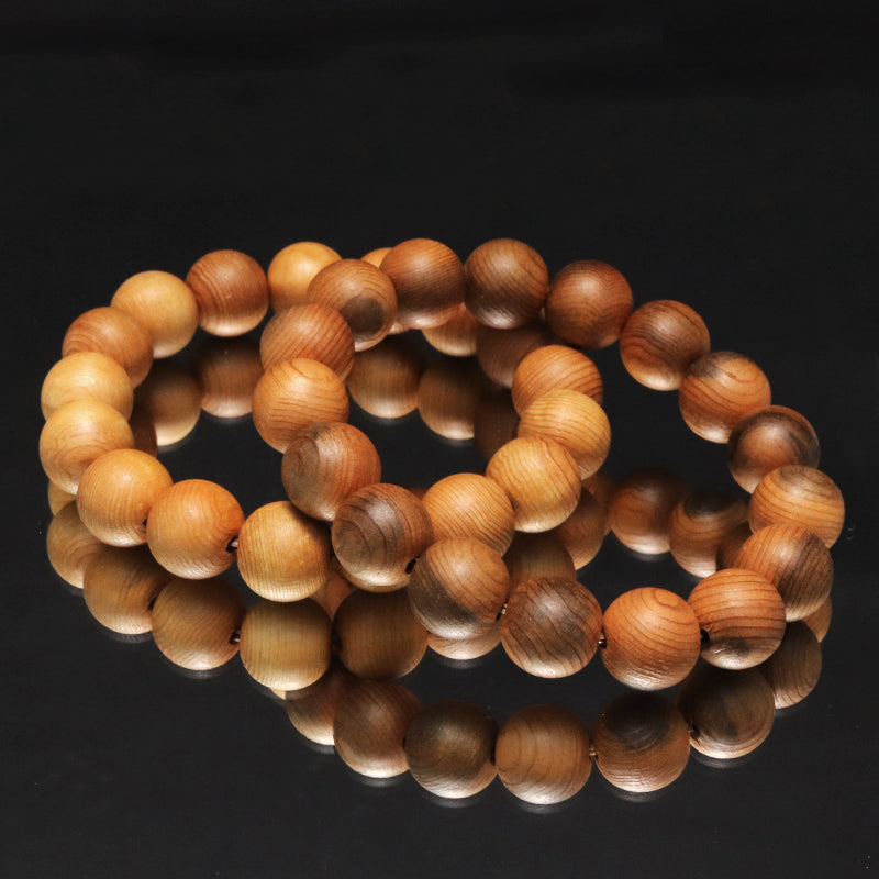 【パワーズウッド】ブレス　屋久杉(油木)＜鹿児島産＞　丸  [co-g2097]