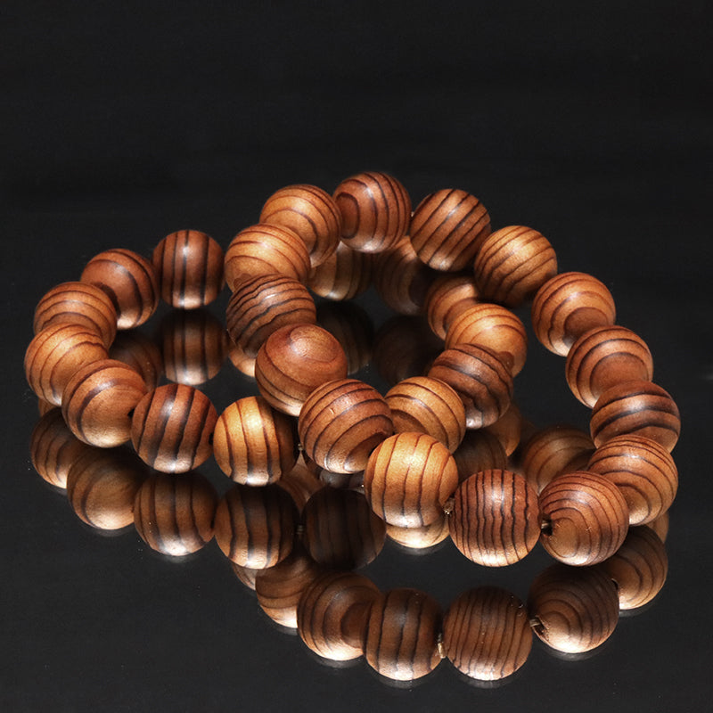 【パワーズウッド】ブレス　高野山参道霊杉　霊珠＜和歌山/高野山産＞　丸  [co-g2099]