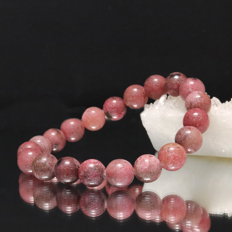 【日本銘石】ブレス　愛知ロードナイト＜愛知県産＞　柄なし　丸　山梨研磨 [co-g1527]