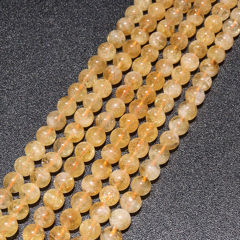 連　天然　シトリン　丸 [st-g0143]