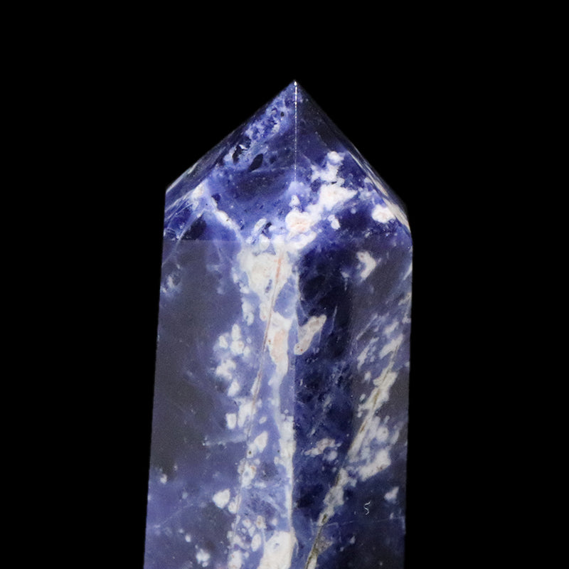置物　六角柱　ソーダライト　約2～2.5×7.6～8.6cm  [co-g2106]