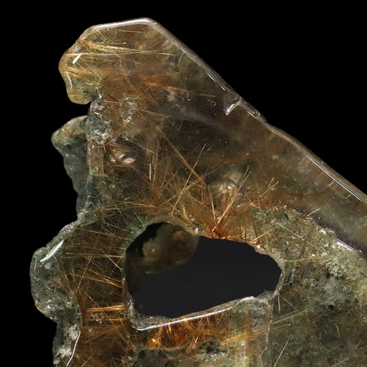 原石　ルチル入りマニハール水晶　＜インド/マニハール地方産＞　ヒマラヤ水晶  [co-g2113]