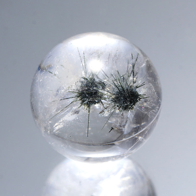 ホーランダイト(星入り水晶)＜マダガスカル産＞　丸玉（無料穴あり加工可：詳しくは本文参照）　ランダム発送 [co-g2644]